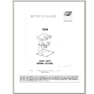 (image for) 054 Light Duty Boring Stand Manual