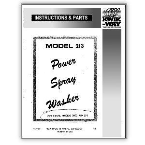 Model 213 Washer Manual