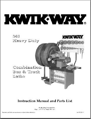 (image for) Model 341 HD Combination Brake Lathe Manual