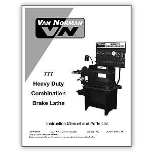Model 777 Heavy Duty Brake Lathe Manual