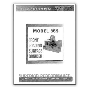 (image for) Model 859 Surface Grinder Manual