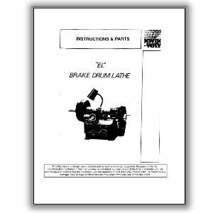 (image for) Model EL Brake Drum Lathe Manual