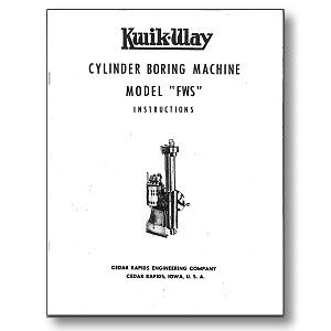 (image for) Model FWS Cylinder Boring Bar Manual