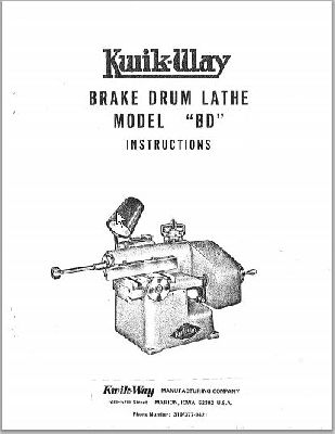 (image for) Model BD Brake Drum Lathe
