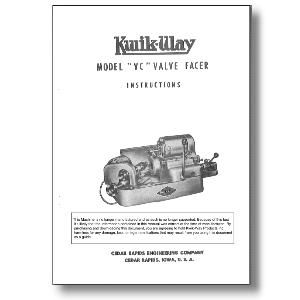 (image for) Model VC Valve Refacer Manual