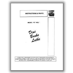 (image for) Model 112 NDL Disc Brake Lathe Manual